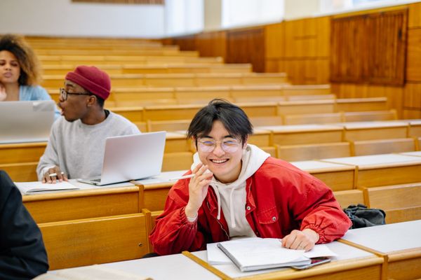 Adult attending a classroom-style employability workshop